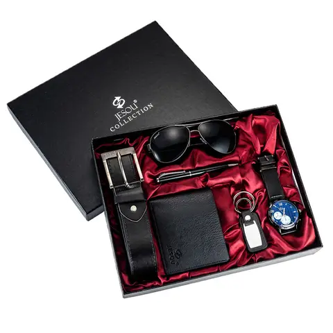 6 piece men's Quartz Christmas gift set