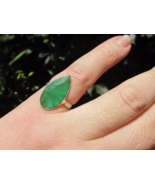 Special Sale, Indian Emerald Ring, Size 7 US or O for UK, 925 Silver - £14.47 GBP