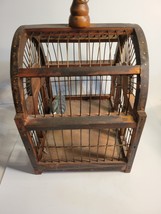 Wood & Wire Bird Cage Victorian Style Dome Top image 4