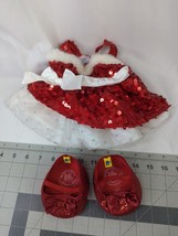 Build a Bear Red Sequin Dress Shoes Lot Christmas Stuffed Animal Toy - $14.95