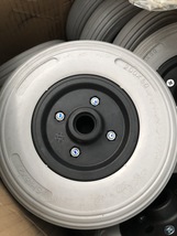 2 pcs Cheng Shin 200X50 Solid Gray Tire with Rim front wheel Mobility Scooters image 3