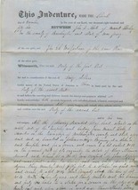 Indenture 1856 Sealed Property Deed Deserted Land in Mount Holly New Jersey - $116.82