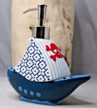 Kassatex Nautical Lotion Soap Pirate Bath Accessory Anchor Red White Blue - $19.11