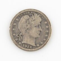 1914-S 25¢ Barber Quarter G+ Condition, Natural Color, Full Complete Rim... - $197.99