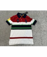 Polo Ralph Lauren Shirt Boys 7 Striped Short Sleeve Yachtsman Crest Yach... - $29.69