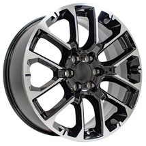 22&quot; Black And Machine Wheels 2000-2024 Chevy Silverado Suburban Tahoe Av... - £937.53 GBP