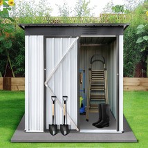 Metal Outdoor Storage Shed Waterproof Garden Tool Shed For Backyard Pati... - $239.95