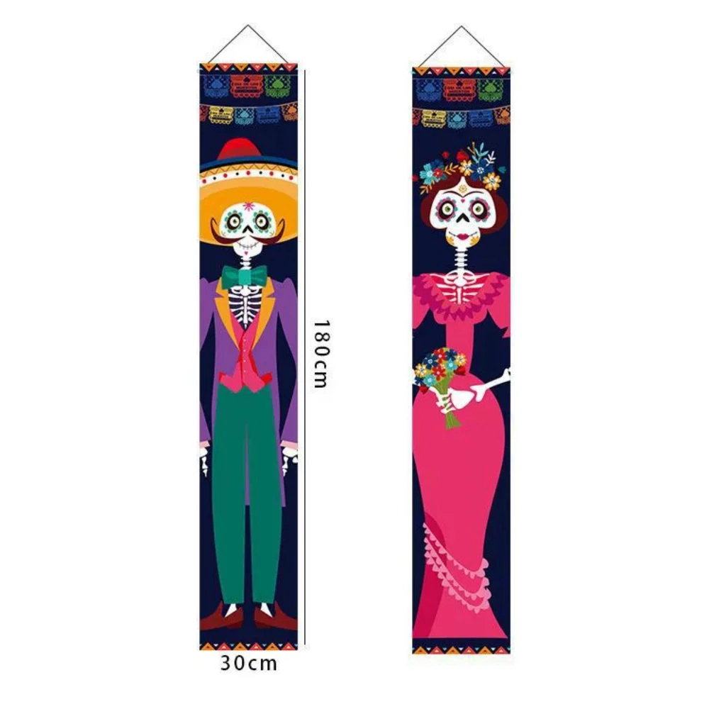  Decorative Props Mexican Day of the Dead flag Hanging Outdoors Hanging Porch Si - £69.38 GBP