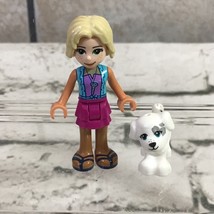 LEGO Polly Pocket Mini Figure 2” Jointed Doll With Pet Dog Lot Of 2 Pieces - $9.89