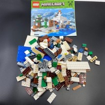 Lego Minecraft 21120 Snow Hideout (Missing Some Pieces) W Manual Box Incomplete - £9.30 GBP