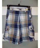 Faded Glory Multi-Color Plaid W/Adjustable Waist Shorts Size 10 Boy&#39;s NEW - €14,50 EUR