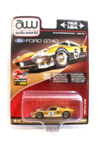 Auto World 1/64 1966 Ford Gt #5 Gold CP7923 Diecast Car New In Package - £11.79 GBP