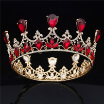 Fashion Crystal Wedding Crown Vintage Royal Queen Tiaras and Crowns Pageant Prom - £30.46 GBP