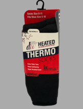 Debra Weitzner Thermo Socks Women 9-11 Black 5X Warmer 2 Pack Heated 4.7 Tog - £11.07 GBP