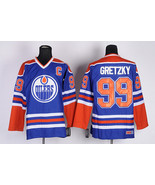 Oilers #99 Wayne Gretzky Jersey Old Style Uniform Blue - £38.83 GBP