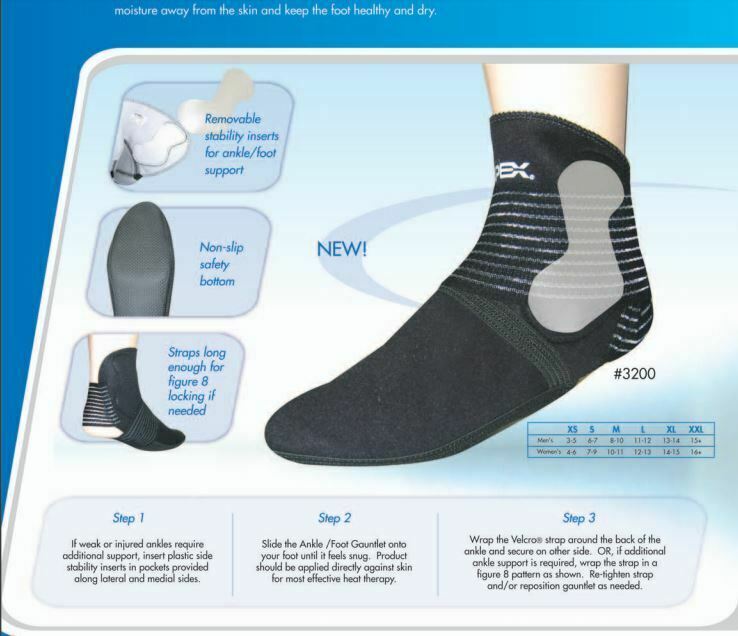 LOT OF 3 Apex Ankle Foot Gauntlet 3200 Therapeutic Support Cool Max Large - $11.71