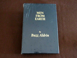 BUZZ ALDRIN APOLLO 11 MEN FROM EARTH SIGNED AUTO L/E # 338 LEATHER BOOK ... - $395.99