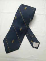 Newport News Shipbuilding 1886-1986 Centennial Blue and Gold Necktie Vintage - £39.51 GBP