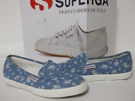 Superga Size 5 M Fantasy Denim Blue Espadrilles New Womens Shoes - £54.61 GBP