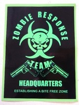 Halloween Prop Sign - Zombie Response Team Sign STICKER/DECAL - 9 X 11 - £7.97 GBP