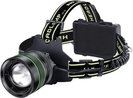 LED Rechargeable Headlamp with USB, Zoomable Head lamp, 120000 High Lumen - £22.82 GBP