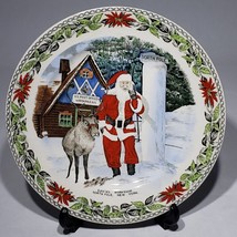 Santa&#39;s Workshop North Pole NY 7&quot; Plate Old English Staffordshire Ware England - £10.38 GBP