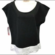 Sugar Kisses Top Blouse Plus Size 1X NWT Black and White - $14.24