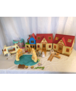 Calico Critters Lot Cozy Cottage Home Lakeside Lodge Secret Island Playh... - £63.72 GBP