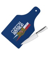 Czech Coat Of Arms : Gift Cutting Board Republic National Flag Lion Symb... - £22.77 GBP