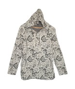Soft Surroundings Top Womens M Floral Drawstring Hoodie Texture Long Sle... - $480.28 MXN