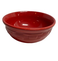 Longaberger Pottery Woven Traditions Coupe Cereal Bowl Red 6&quot; - $18.99