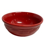 Longaberger Pottery Woven Traditions Coupe Cereal Bowl Red 6&quot; - $348.94 MXN