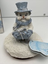 1999 SNOW BUDDIES Candle Topper-Buddy Stand Holding Gift Fits Most Candles! - £7.20 GBP