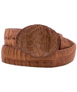 Kids Western Dress Belt Cognac Crocodile Skin Leather Rodeo Buckle Size ... - $116.22 CAD