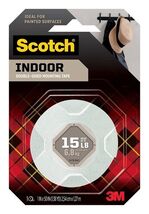 Scotch Indoor Mounting Tape 1-in X 50-in, White, Holds up to 10 lbs, 1-Roll - $7.95