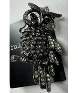OWL Ring flexible expandable band faux gemstones New - $13.83 CAD