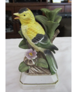 Vintage Ceramic Bisque Gold Finch Bird Figurine - £13.40 GBP
