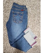 TILT Womens Capri Jeans Sz 3 Blue Denim Barbie Pink Accent Low Rise Star... - $353.75 MXN
