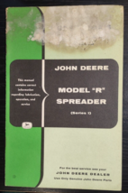 John Deere Operator&#39;s Manual for Model R Spreader. Series 1 Vintage - £11.03 GBP