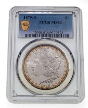 1879-O $1 Silver Morgan Dollar Graded by PCGS as MS-63, Nice Rim Toning! - £388.35 GBP