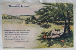 Cowboy&#39;s Prayer Linen Postcard 6A-H2924 ct Art Colortone Colo Sanborn Souvenir - £2.34 GBP