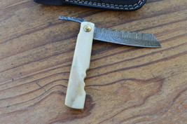 vintage handmade damascus steel folding knife 5135 - €47,76 EUR