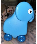 1980&#39;s Vintage Little Tikes Wagon Friends Blue Elephant On Wheels Toddle... - £7.59 GBP