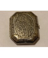 VTG 1920s KARESS WOODWORTH ART NOUVEAU SILVER PLATED COMPACT w MIRROR EN... - $123.70