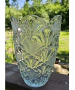 Mid 20th Century Czech Bohemian Hand Cut Crystal  Flower Vase 9&quot;x6&quot; - €24,75 EUR
