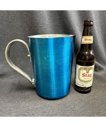 Vintage Safire Blue Spun Aluminum Pitcher with silver handle 7 3/4” High - £12.31 GBP