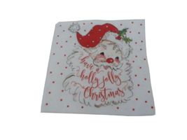 New 3 Christmas Vintage Jolly Santa Claus Paper Beverage Napkins Holly Jolly - £3.94 GBP