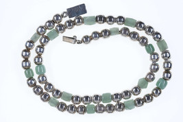 Vintage Mexican Sterling silver and Aventurine necklace - $161.12