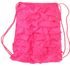 THIRTY-ONE Ruffle Cinch Sack pink drawstring - $14.01