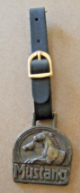 MUSTANG (2 HORSES) WATCH FOB WITH STRAP     SOLID BRASS - $13.50